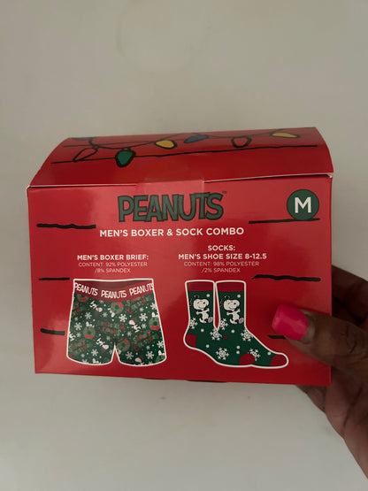 Men’s Boxer & Socks Combo (Peanuts)