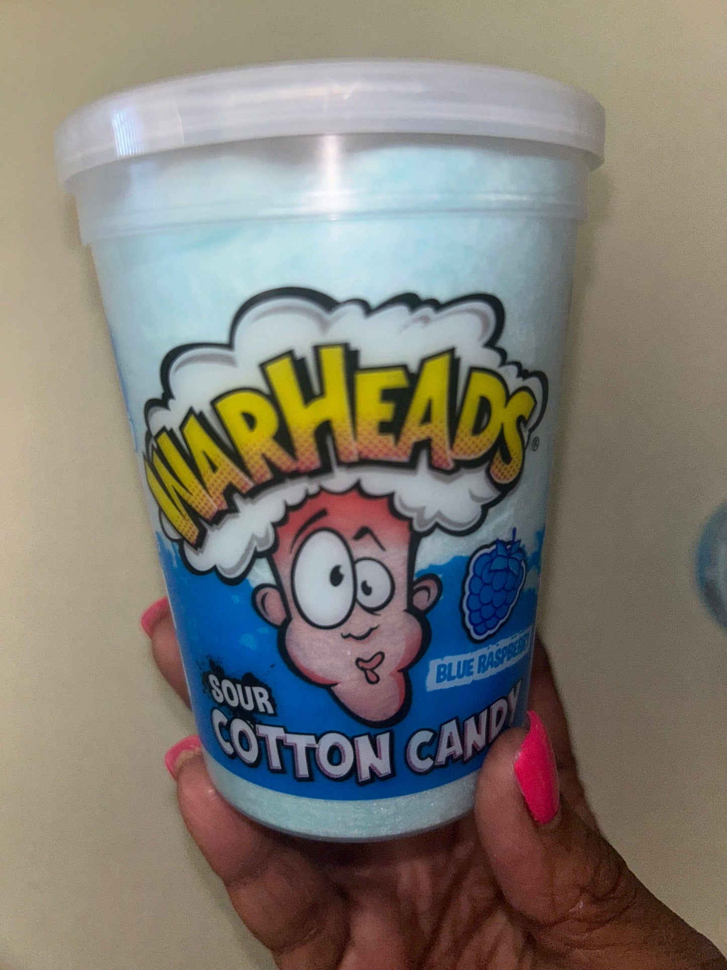 Warheads Sour Cotton Candy Blue Raspberry Tub/with Shaker Pak!