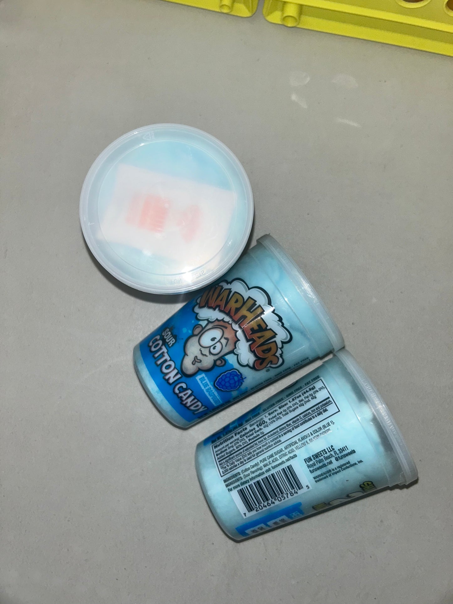 Warheads Sour Cotton Candy Blue Raspberry Tub/with Shaker Pak!