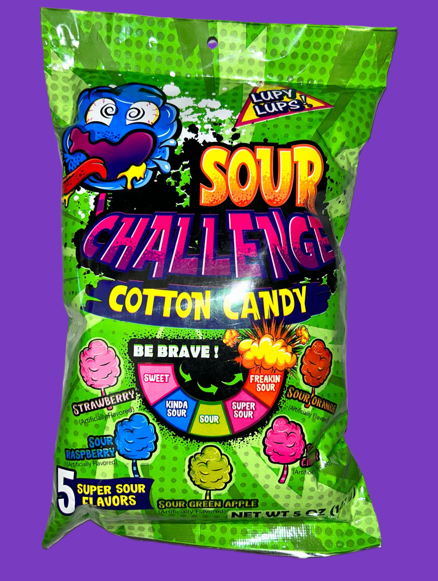 Sour Challenge Cotton Candy (5) Flavors (New)