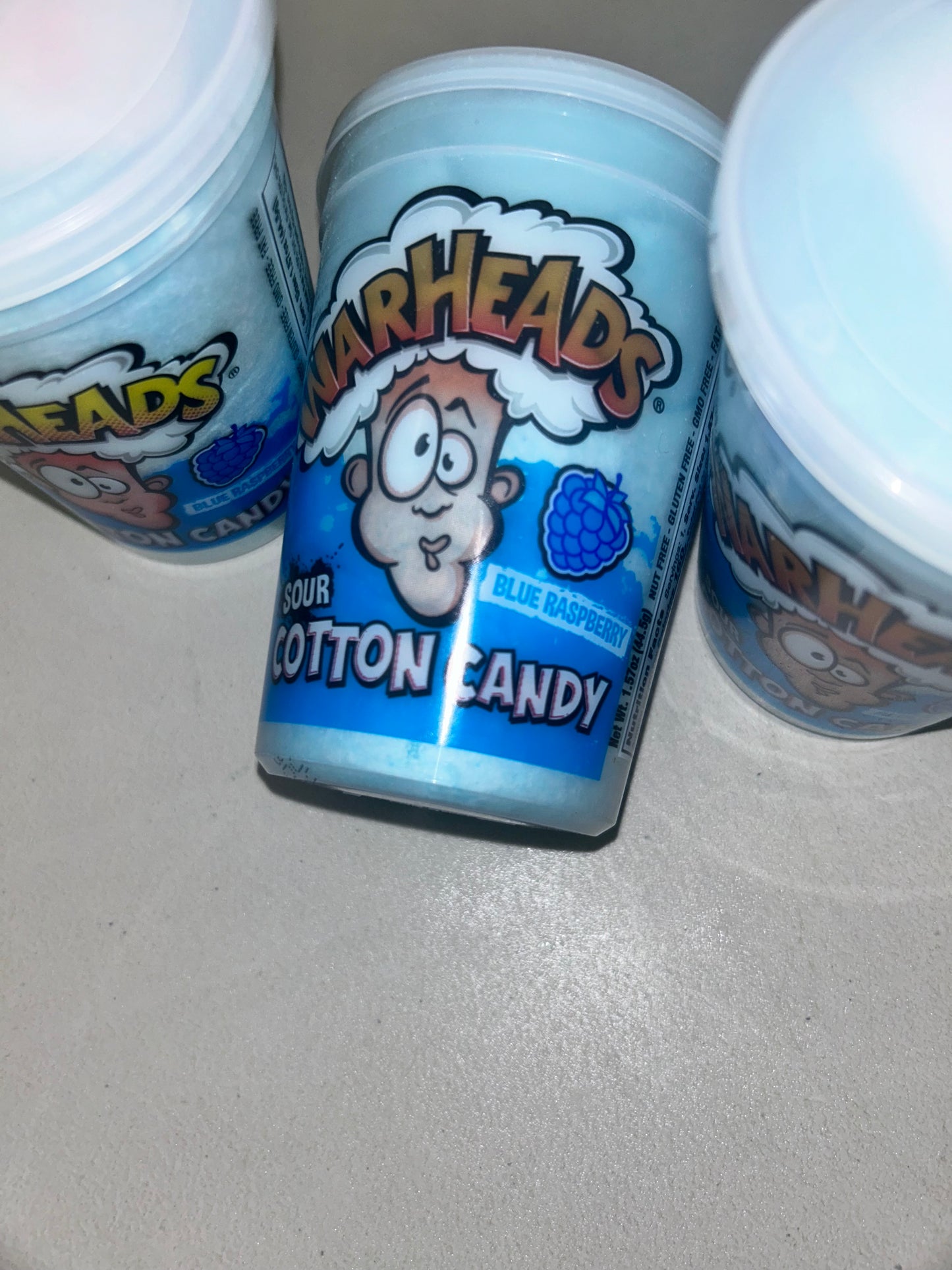 Warheads Sour Cotton Candy Blue Raspberry Tub/with Shaker Pak!